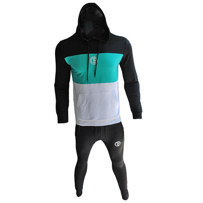 Fitness Splicing Hooded Suit