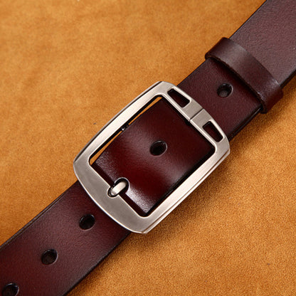 Wide Cowskin Leather Jean Belt