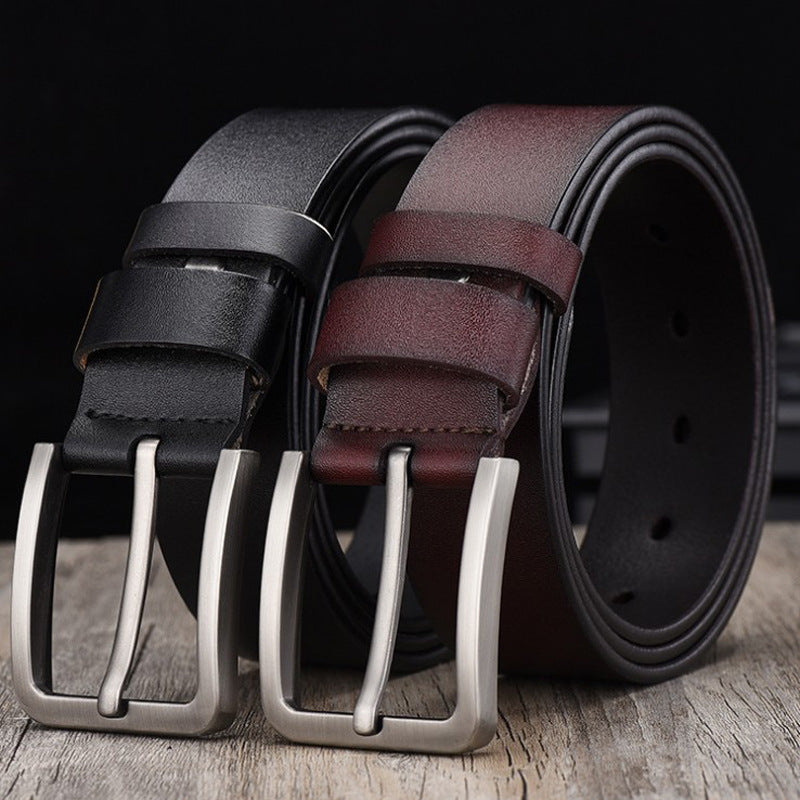 Wide Cowskin Leather Jean Belt