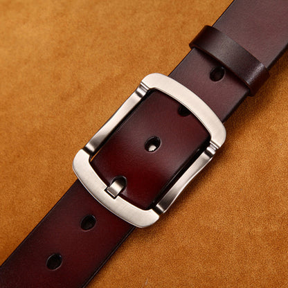 Wide Cowskin Leather Jean Belt