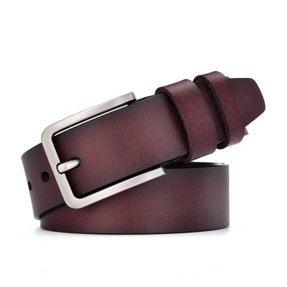 Wide Cowskin Leather Jean Belt