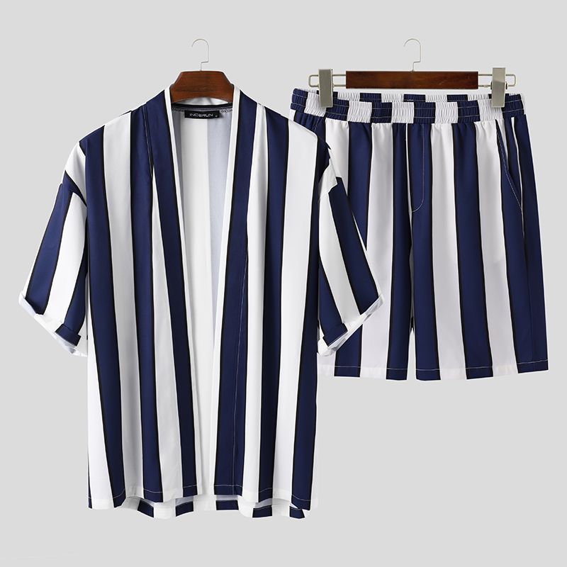 Men's Striped Beach Pajama Set