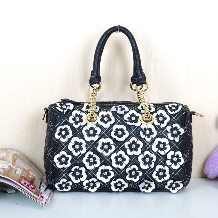 Cowhide Flower Handbags