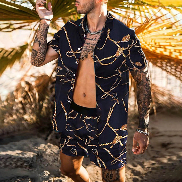 Men's Floral Beach Two-Piece Set