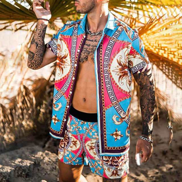 Men's Floral Beach Two-Piece Set