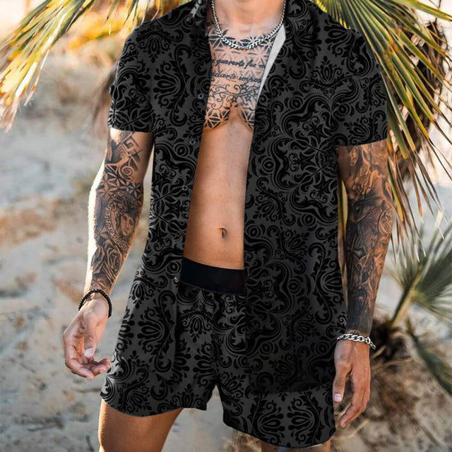 Men's Floral Beach Two-Piece Set