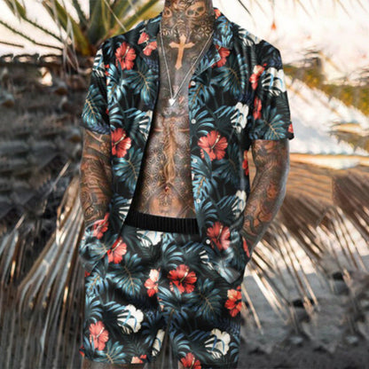 Men's Floral Beach Two-Piece Set