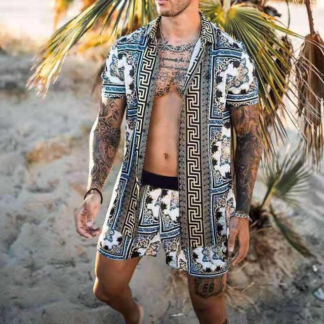 Men's Floral Beach Two-Piece Set