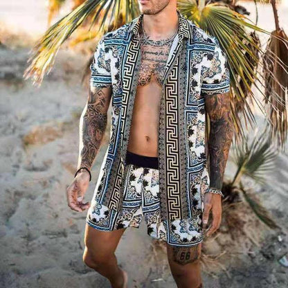 Men's Floral Beach Two-Piece Set