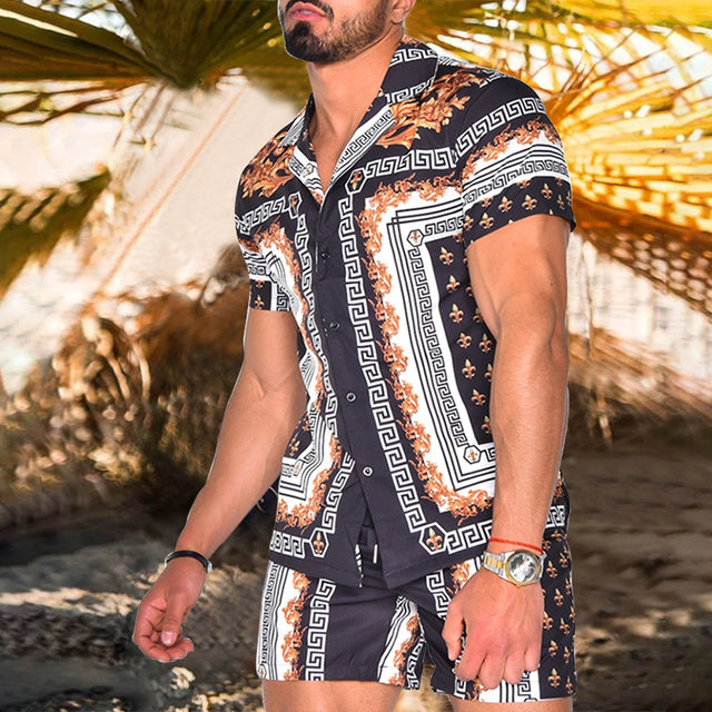 Men's Floral Beach Two-Piece Set