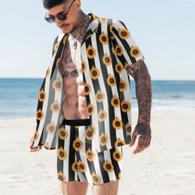 Men's Floral Beach Two-Piece Set