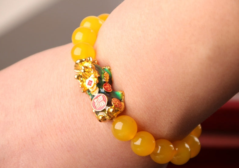 3D Gold Plated Pixiu Bracelet