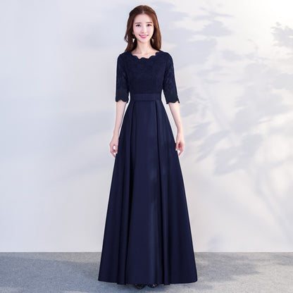 Elegant Long Sleeve Black Dress